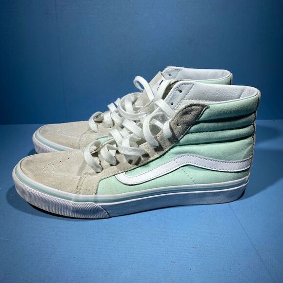 Vans Off The Wall Sk8 hi High Top Ripped Aztec Pattern Sneakers M Sz 7 W 8,5 - Picture 3 of 7